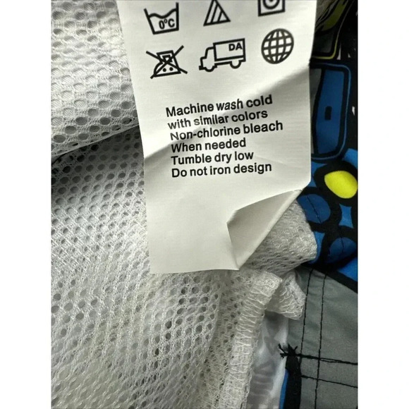 Trukfit Men’s  36 Swim Board Shorts Blue Green Gray Pockets Lil Wayne Pool Party - Picture 9 of 16